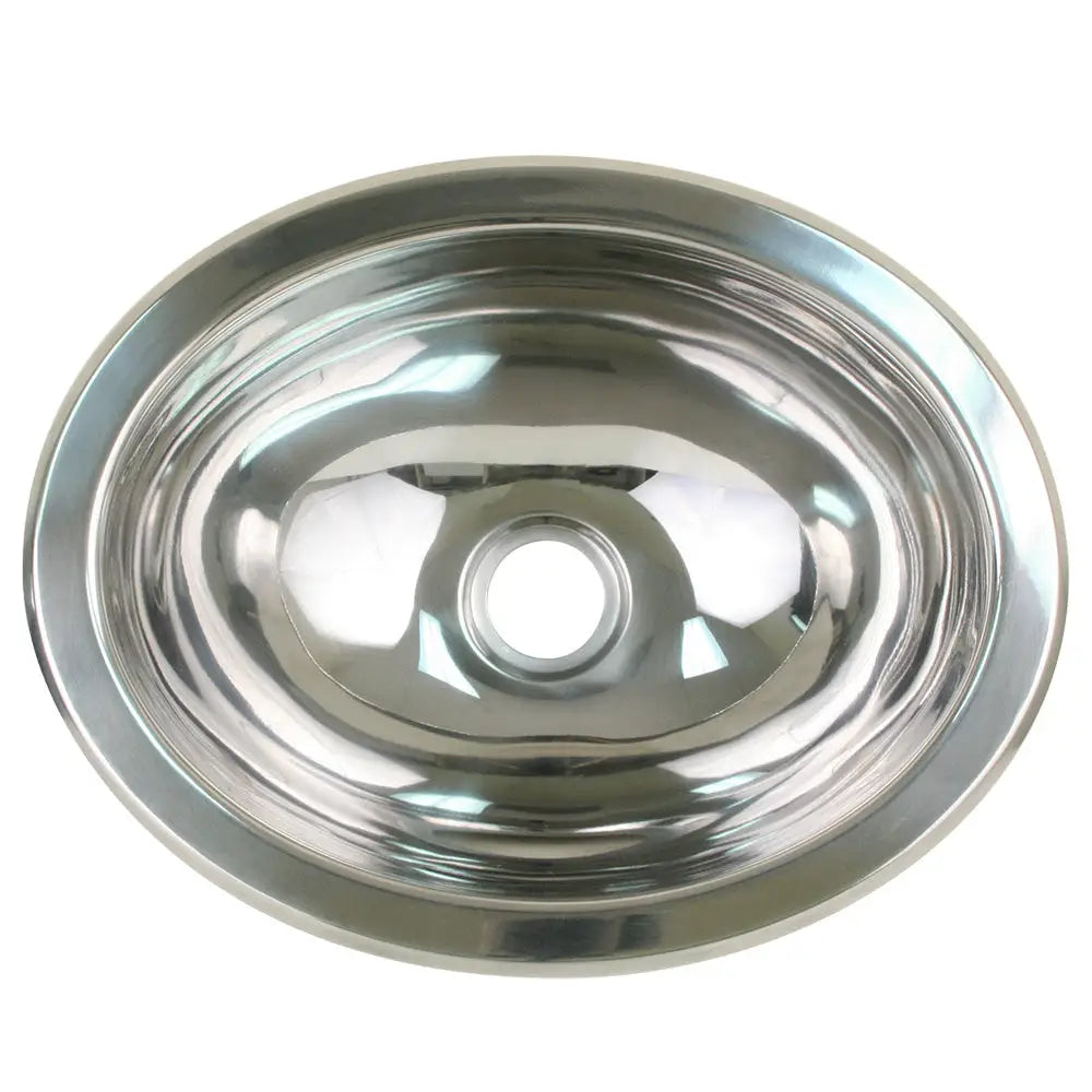 Scandvik Polished SS Oval Sink - 13.25’’ x 10.5’’ [10280] - Accessories
