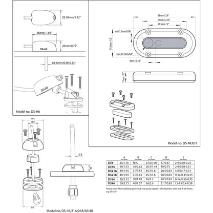 Scanstrut DS-Multi Vertical Cable Seal [DS-MULTI] - Wire Management