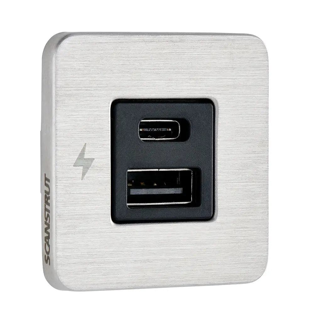 Scanstrut TILE USB-A/USB-C Interior Charging Socket - 12/24V - Stainless Steel Bezel [SC-TILE-11] - Accessories