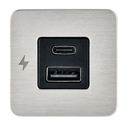 Scanstrut TILE USB-A/USB-C Interior Charging Socket - 12/24V - Stainless Steel Bezel [SC-TILE-11] - Accessories