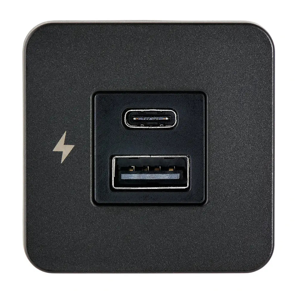 Scanstrut TILE USB-A/USB-C Interior Charging Socket - 12/24V - Black Bezel [SC-TILE-10] - Accessories