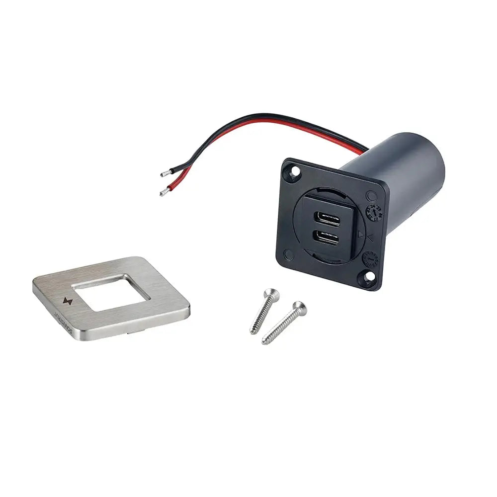 Scanstrut TILE USB-C Interior Charging Socket - 12/24V - Stainless Steel Bezel [SC-TILE-21] - Accessories