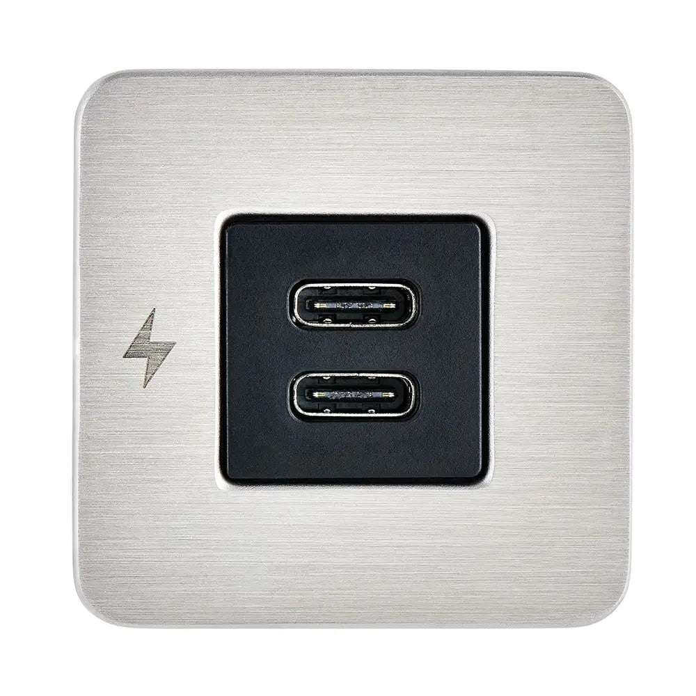Scanstrut TILE USB-C Interior Charging Socket - 12/24V - Stainless Steel Bezel [SC-TILE-21] - Accessories