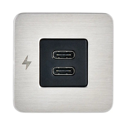 Scanstrut TILE USB-C Interior Charging Socket - 12/24V - Stainless Steel Bezel [SC-TILE-21] - Accessories
