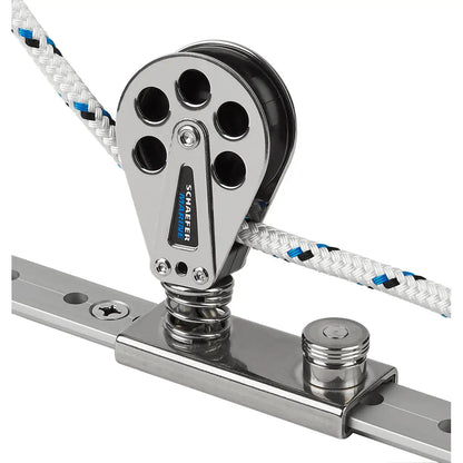 Schaefer Spring Loaded/Lined Slide/Stainless Steel f/1-1/4’’ T-Track [705-92] - Blocks