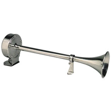 Schmitt Marine Deluxe All-Stainless Single Trumpet Horn - 24V [12427] - Horns