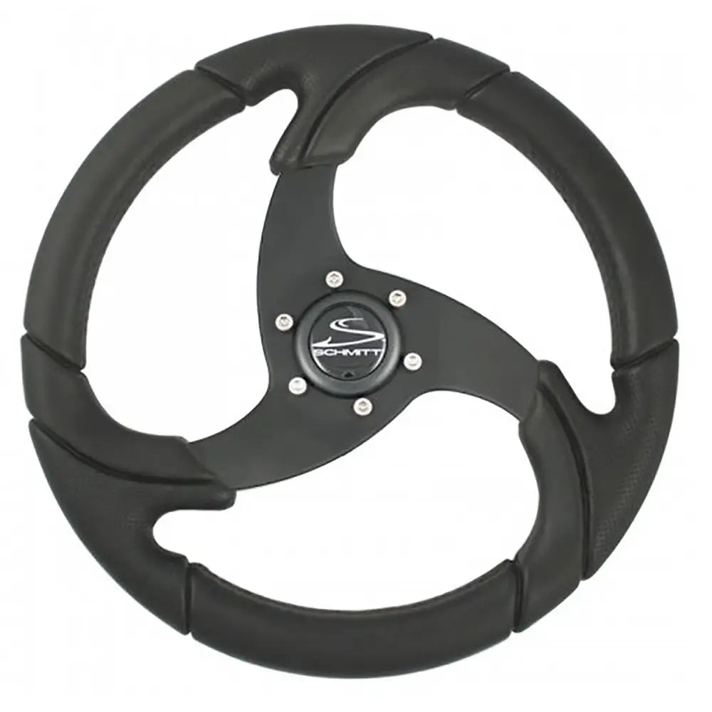 Schmitt Marine Folletto 14.2’’ Wheel - Black Polyurethane - 3/4’’ Tapered Shaft w/Black Center Cap [PU021104-R]