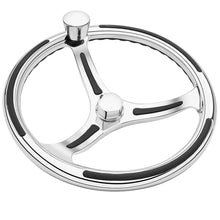 Schmitt Marine Primus Model 740 - 13.5’’ Wheel w/Knob Finger Grip - 3/4’’ Tapered Shaft w/Faux Nut - 1/2’’ 3/4’’
