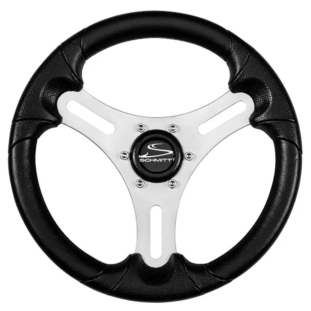 Schmitt Marine Torcello Lite 13’’ Wheel - Black Polyurethane Wheel w/Silver Spokes Black Cap- 3/4’’ Tapered Shaft