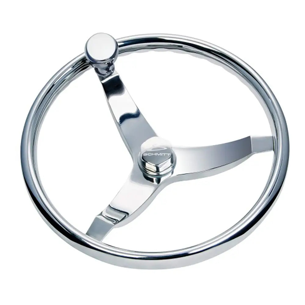 Schmitt Marine Vision Elite Stainless Steel 15.5’’ Steering Wheel [7161521FGK-R] - Steering Wheels