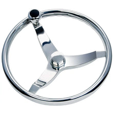 Schmitt Marine Vision FX Model 714 - 13.5’’ Wheel w/Knob Finger Grip - 3/4’’ Tapered Shaft w/Faux Nut - 1/2’’ 3/4’’