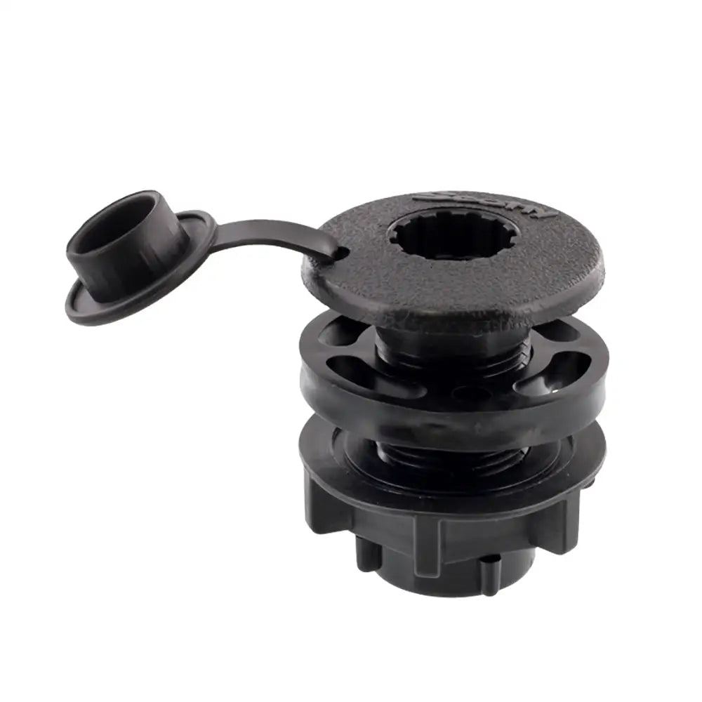 Scotty Compact Threaded Round Deck Mount [444-BK] - Accessories