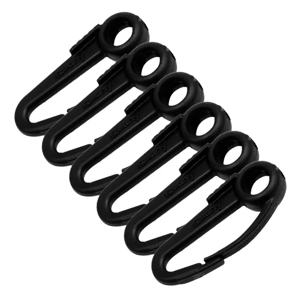 Scotty Nylon Snap Hook Black 6-Pack [590-BK] - Downrigger Accessories