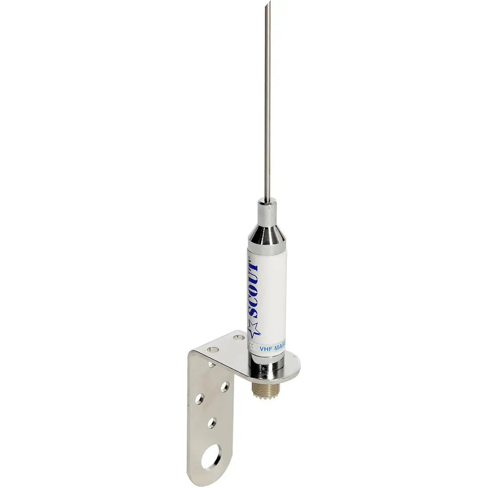 Scout 3’ 3dB Stainless VHF Whip Sailboat Antenna Bracket No Cable - Antennas