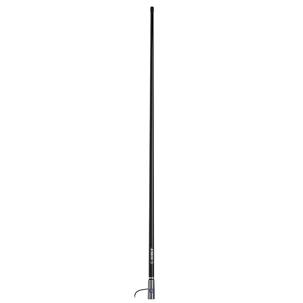 Scout 4’ Black VHF Antenna 3dB Stainless Steel Ferule w/5M RG-58 Includes PL-259 [PF AN NVHF00045T] - Antennas