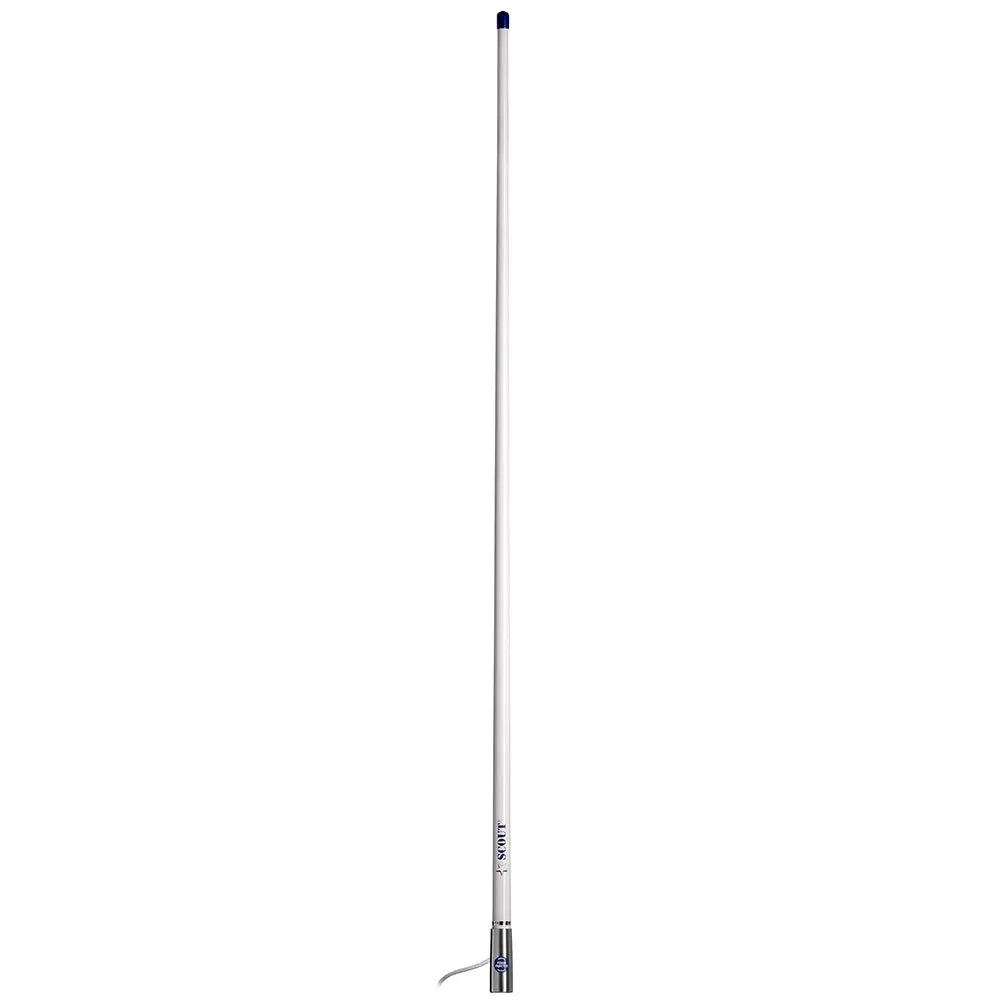 Scout 4’ White VHF Antenna 3dB Stainless Steel Ferule w/5M RG-58 Includes PL-259 [PF AN NVHF00044T] - Antennas