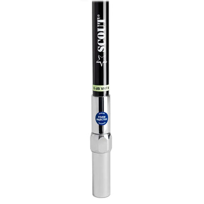 Scout 8’ QuickFit Black VHF Antenna w/5M Cable + FME Quick 6 Foam Filled 6db Solid Brass Copper Element [PF