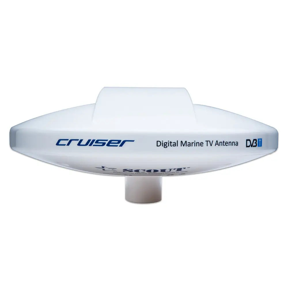 Scout Cruiser 10’’ White TV Antenna Omnidirectional w/20M 75 ohms Cable [PF AN NTV001] - Over-The-Air TV Antennas