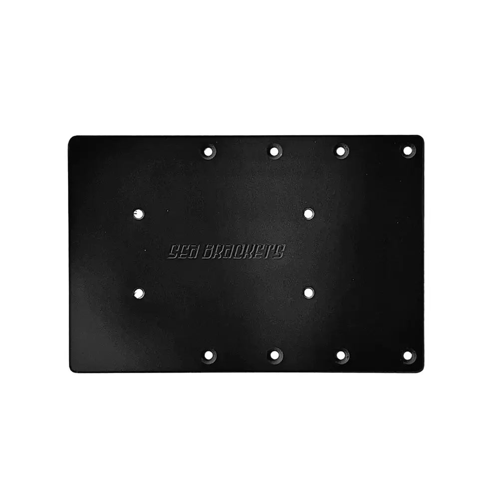 Sea Brackets 12 Inch Straight Garmin Force Kraken Trolling Motor Plate Black - Trolling Motor Accessories