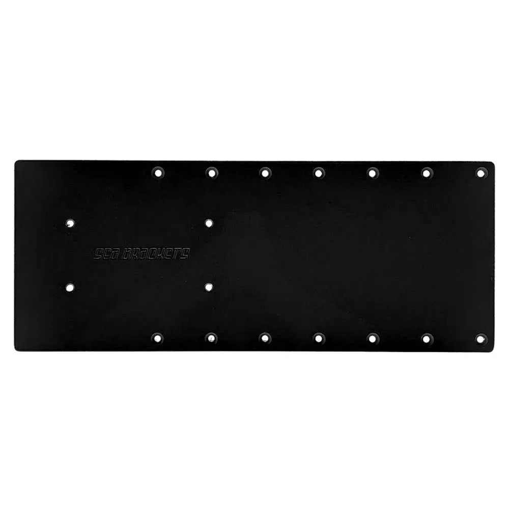 Sea Brackets Garmin Kraken Black 20 Inch Straight Trolling Motor Plate - Trolling Motor Accessories