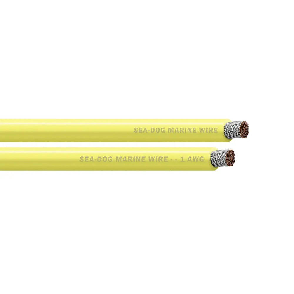 Sea-Dog 1 AWG Yellow Battery Cable - 25’ [8001030] - Wire