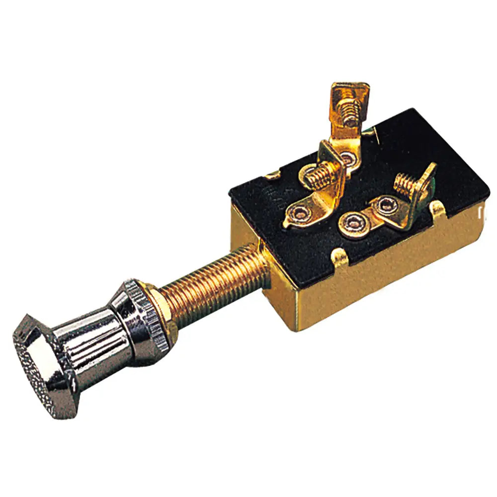 Sea-Dog 3 Position 1 Circuit Push-Pull Switch - Stamped Brass [420410-1] - Switches & Accessories