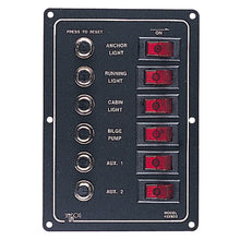 Sea-Dog Aluminum Circuit Breaker Panel - 6 Circuit [422800-1] - Electrical Panels