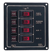 Sea-Dog Aluminum Switch Panel - Vertical - 4 Switch [422010-1] - Electrical Panels