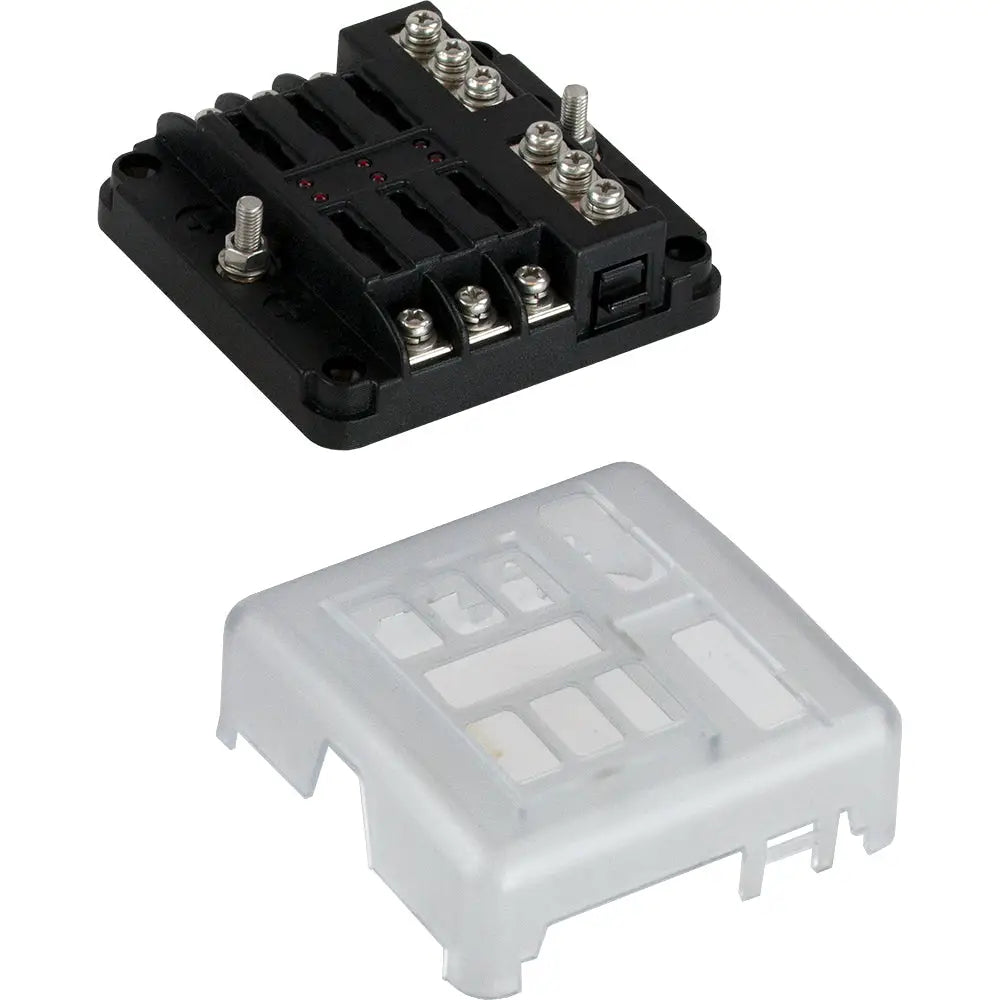 Sea-Dog Blade Style LED Indicator Fuse Block w/Negative Bus Bar - 6 Circuit [445185-1] - Fuse Blocks & Fuses