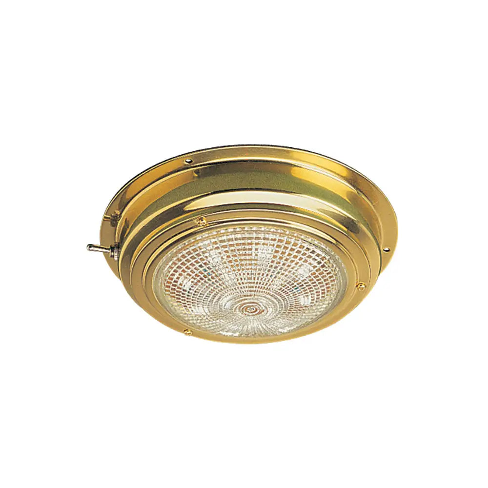 Sea-Dog Brass LED Dome Light - 4’’ Lens [400198-1] - Interior / Courtesy Light