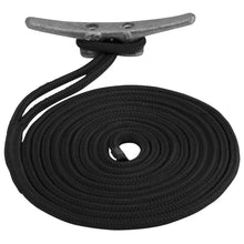 3/4’’ x 25’ Black Double Braided Nylon Sea-Dog Dock Line - Dock Line