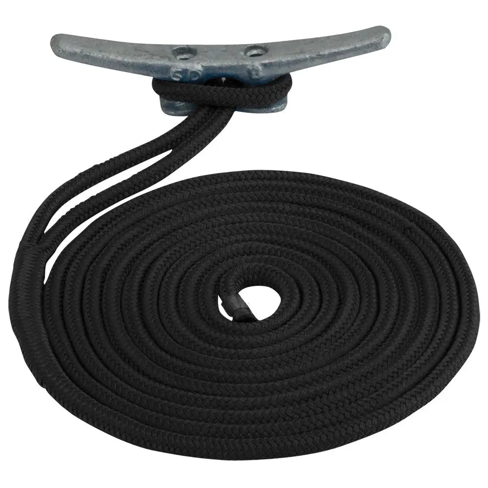 Sea-Dog Double Braided Nylon Dock Line - 5/8’’ x 20 - Black [302116020BK-1] - Dock Line