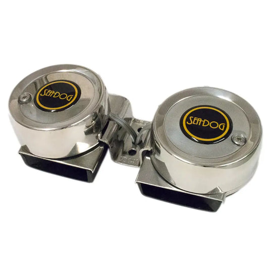 Max Blast Twin Mini Compact Horn Sea-Dog 12V Stainless Steel - Horns