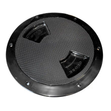 Sea-Dog Quarter-Turn Textured Deck Plate w/Internal Collar - Black - 5’’ [336357-1] - Deck Plates