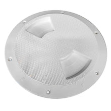 Sea-Dog Quarter-Turn Textured Deck Plate w/Internal Collar - White - 8’’ [336382-1] - Deck Plates