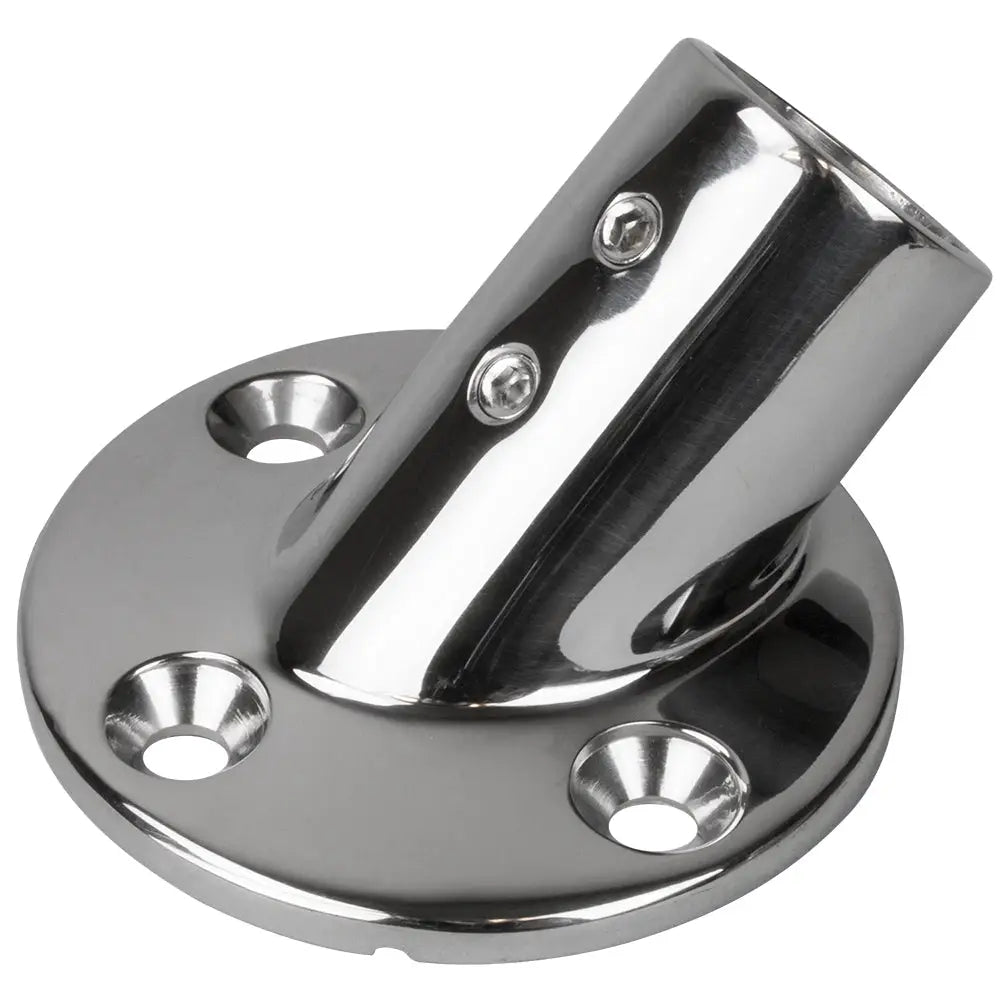 Sea-Dog Rail Base Fitting 2-3/4’’ Round Base 45 316 Stainless Steel - 1’’ OD [280451-1] - Rail Fittings