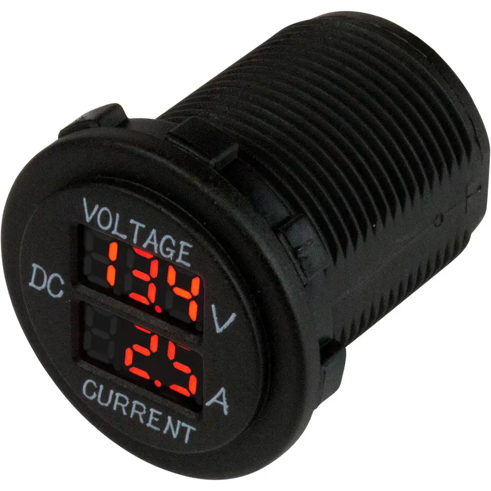 Sea-Dog Round Voltage Amp Meter - 6V-30V Amp - 10 Amp Meter [421625-1] - Meters & Monitoring