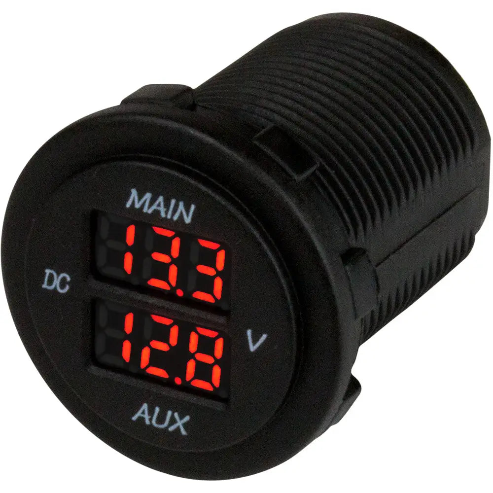 Sea-Dog Round Voltage Meter 5V-15VDC w/Rainbow Dial [421616-1] - Accessories