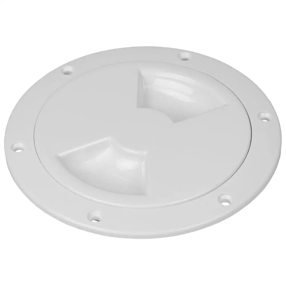 Sea-Dog Smooth Quarter Turn Deck Plate - White - 5’’ [336150-1] - Deck Plates