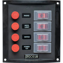 Sea-Dog Splash Guard Switch Panel Vertical - 4 Switch [424016-1] - Electrical Panels