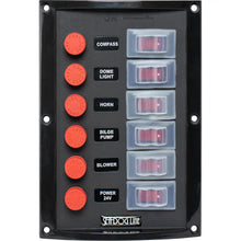 Sea-Dog Splash Guard Switch Panel Vertical - 6 Switch [424116-1] - Solar Panels
