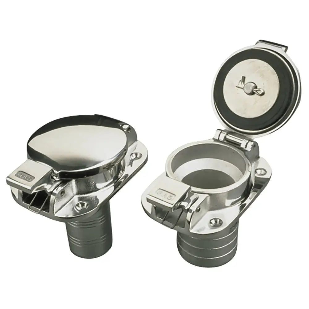 Sea-Dog Stainless Steel Flip Top Deck Fill - Gas - 2’’ Hose [351100] - Deck Fills