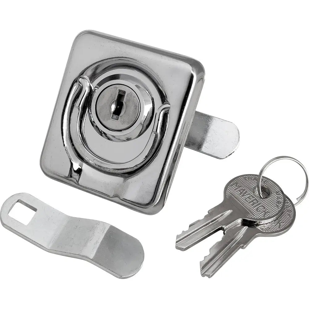 Sea-Dog Surface Mount Locking Ring Pull - Stamped 304 Stainless Steel/Die Cast Zinc Lock [221831-1] - Latches