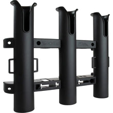 Sea-Dog Triple Threat Three Pole Rod Holder - Black [325033-1] - Rod Holders