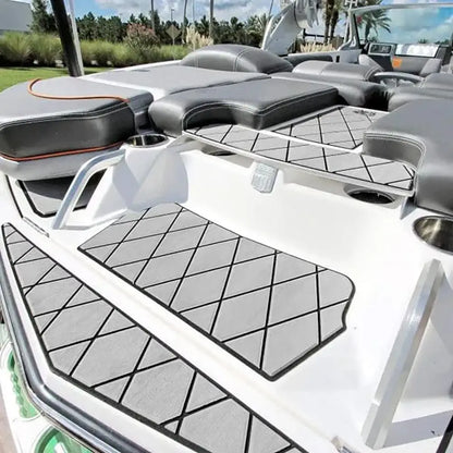 SeaDek 40’’ x 80’’ 6mm Two Color Diamond Full Sheet - Brushed Texture - Mocha/Black (1016mm x 2032mm x 6mm)