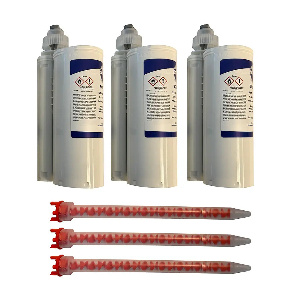 Seakeeper Ride 750 Adhesive Installation Kit - (3) SCIGRIP 490 ml 10:1 Ratio Adhesives - (3) Mixing Nozzles (W/O