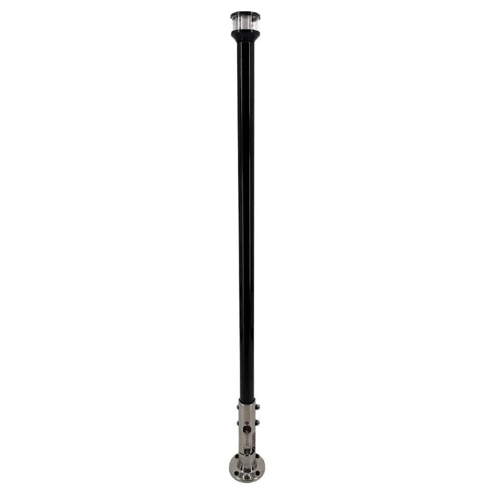 Seaview 36’’ Manually Folding Light Post w/316 Stainless Steel Base LTBLED12C5 Navigation Light Black [SVMHB136LEDSSB]