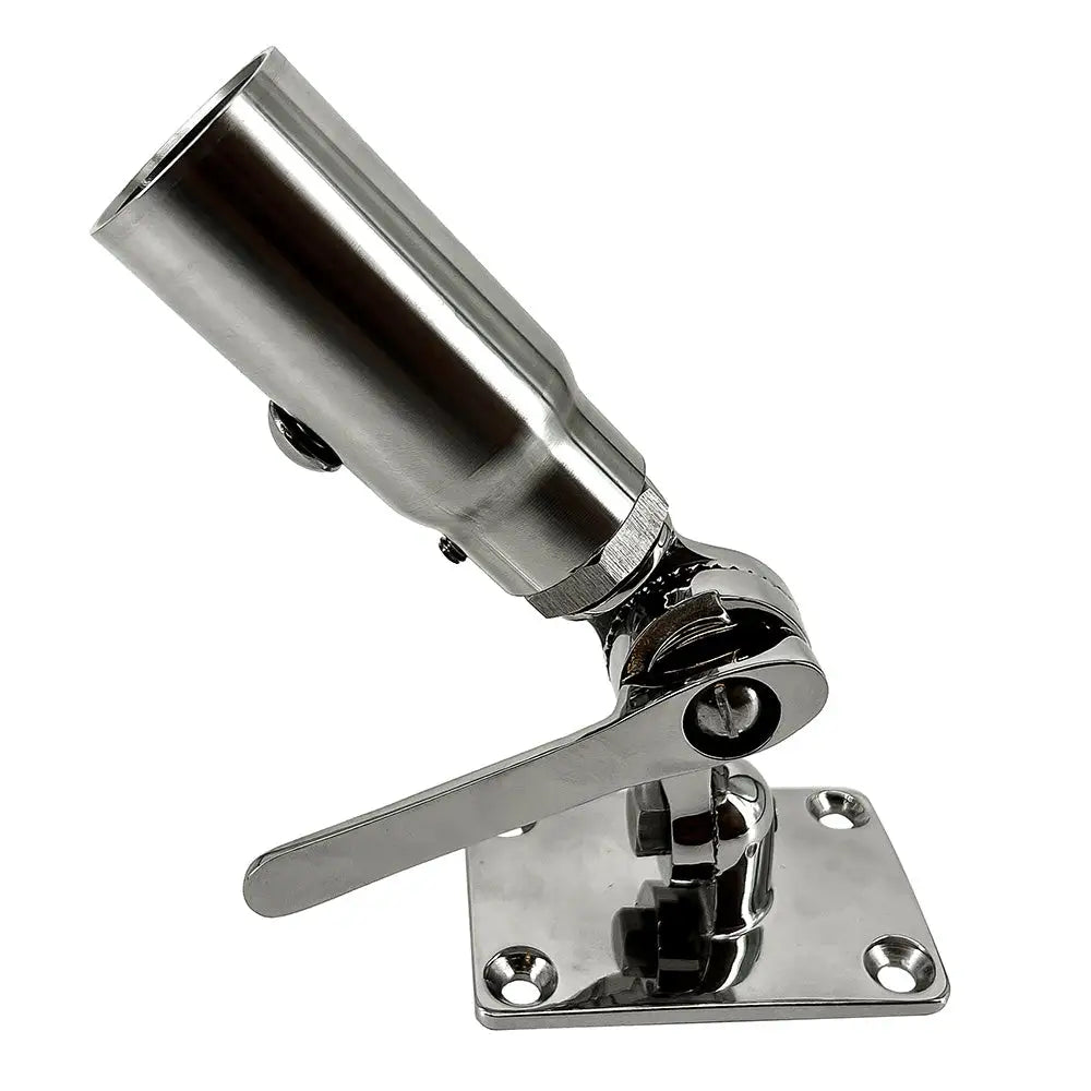 Seaview Starlink Stainless Steel 1’’-14 Threaded Adapter Stainless Steel Ratchet Base [SV114STLKRB] - Antenna Mounts &