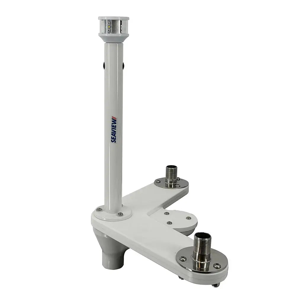 Seaview Triple Mount Adapter w/C5 Certified LED Light 12’’ Post Threaded 1’’-14 Thread Bases f/GPS Units [PMU2ALED12C5]