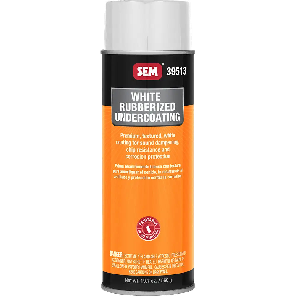 White SEM Rubberized Undercoating 24oz Aerosol - Cleaning